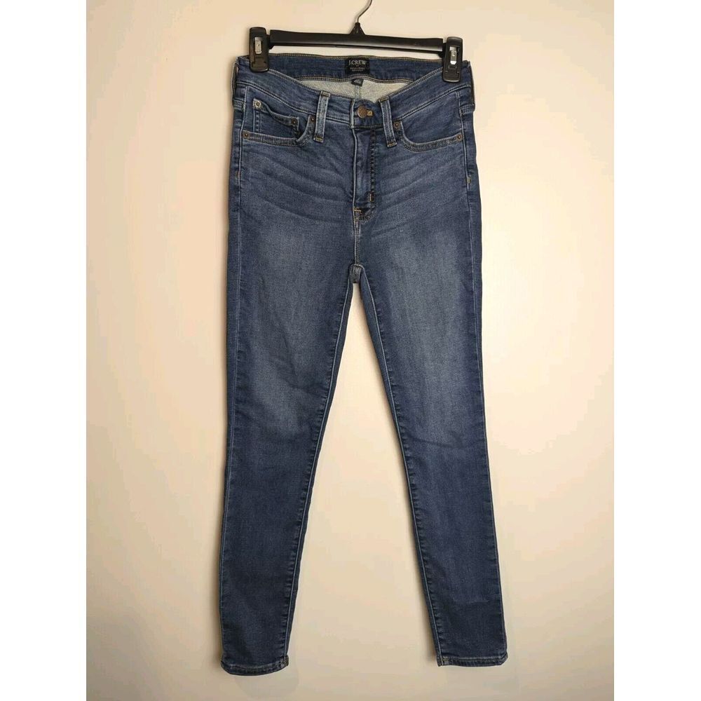 J. Crew 9" High-Rise Jeggings Jeans Womens Size 26 Dark Wash Stretch Denim AD712
